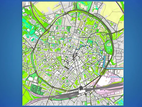 Paesaggio urbano Leuven Belgio Modello 3D