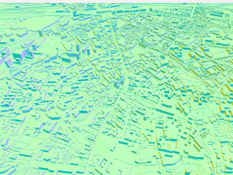 Paesaggio urbano Leuven Belgio Modello 3D