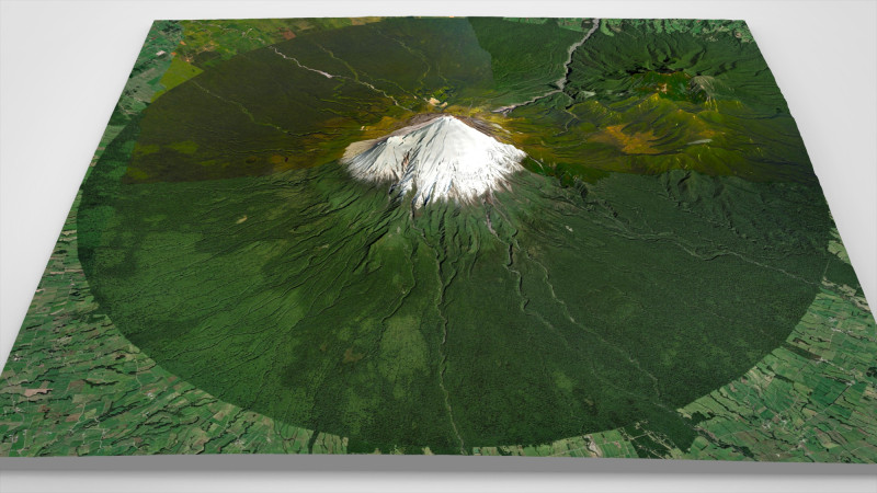 Paesaggio montano Taranaki Maunga Nuova Zelanda Modello 3D .c4d .max .obj .3ds .fbx .stl .blend