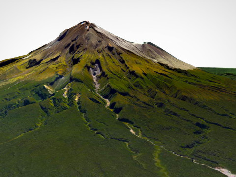 Paesaggio montano Taranaki Maunga Nuova Zelanda Modello 3D