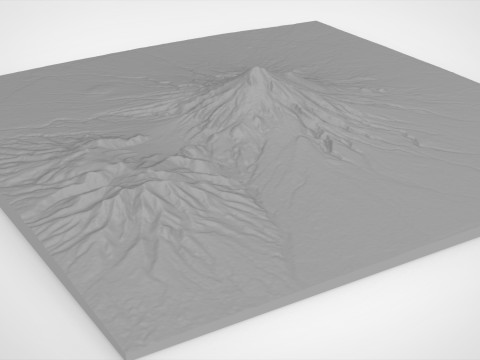 Paesaggio montano Taranaki Maunga Nuova Zelanda Modello 3D
