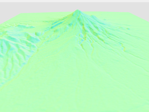 Paesaggio montano Taranaki Maunga Nuova Zelanda Modello 3D