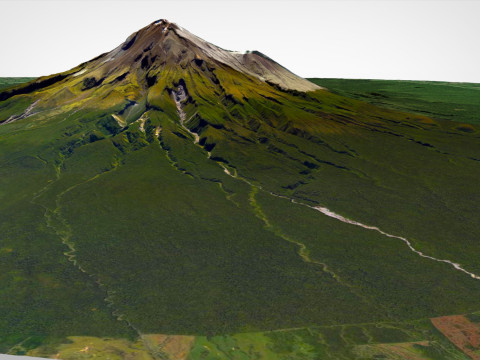 Paesaggio montano Taranaki Maunga Nuova Zelanda Modello 3D