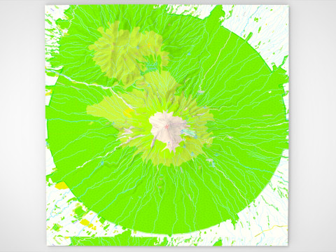 Paesaggio montano Taranaki Maunga Nuova Zelanda Modello 3D