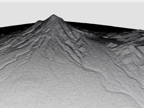 Paesaggio montano Taranaki Maunga Nuova Zelanda Modello 3D