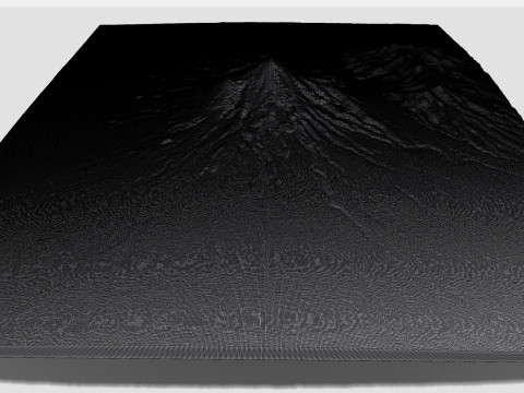 Paesaggio montano Taranaki Maunga Nuova Zelanda Modello 3D