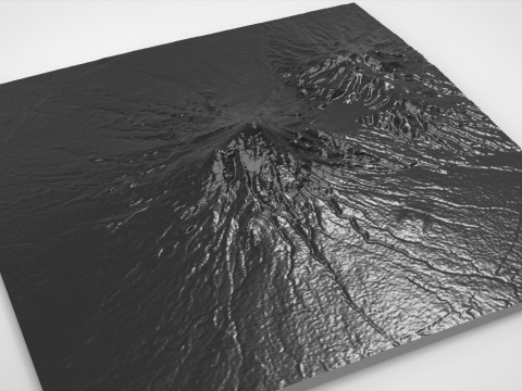 Paesaggio montano Taranaki Maunga Nuova Zelanda Modello 3D