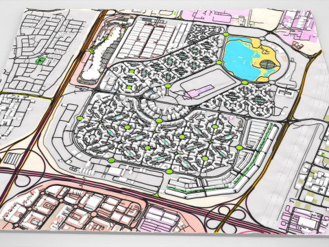 Citt&agrave; internazionale di Dubai, Emirati Arabi Uniti Modello 3D