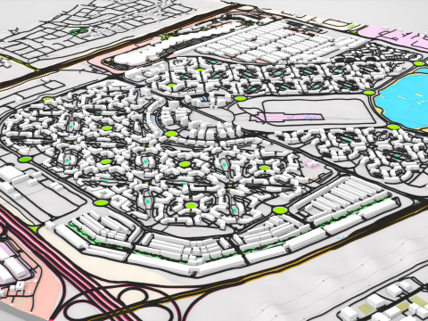 Citt&agrave; internazionale di Dubai, Emirati Arabi Uniti Modello 3D