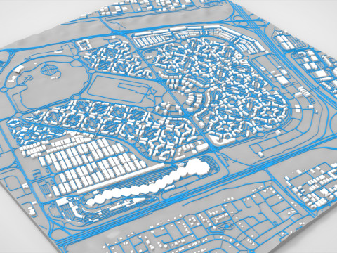 Citt&agrave; internazionale di Dubai, Emirati Arabi Uniti Modello 3D