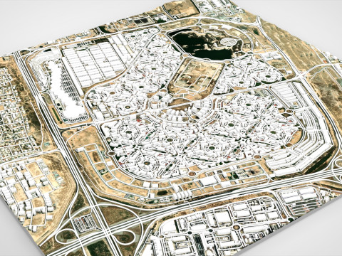 Citt&agrave; internazionale di Dubai, Emirati Arabi Uniti Modello 3D