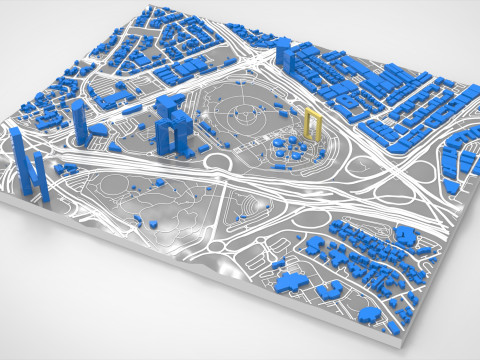 Paisagem urbana Dubai Emirados &Aacute;rabes Unidos Modelo 3D