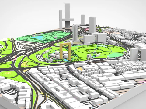 Cityscape Dubai UAE 3D Model