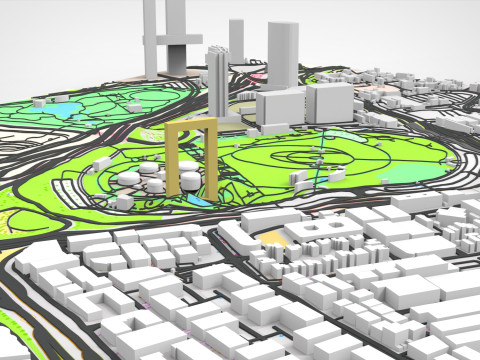 Paisagem urbana Dubai Emirados &Aacute;rabes Unidos Modelo 3D