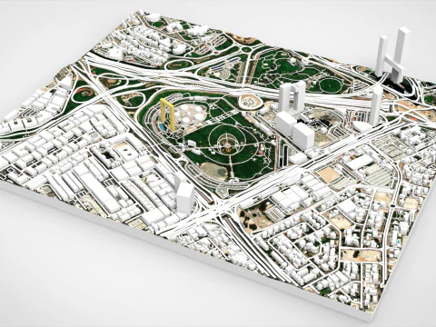 Cityscape Dubai UAE 3D Model
