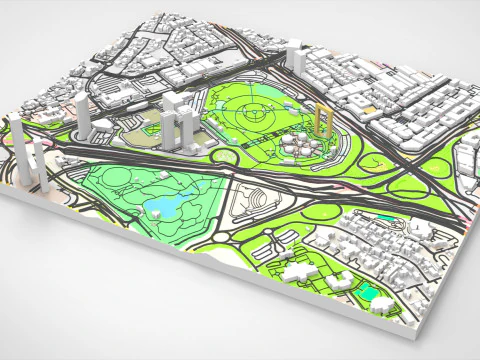Cityscape Dubai UAE 3D Model