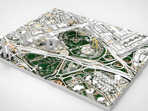 Cityscape Dubai UAE 3D Model