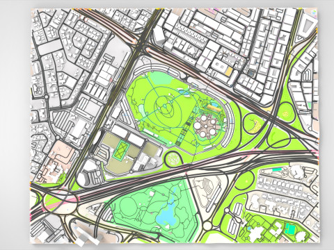 Paisagem urbana Dubai Emirados &Aacute;rabes Unidos Modelo 3D