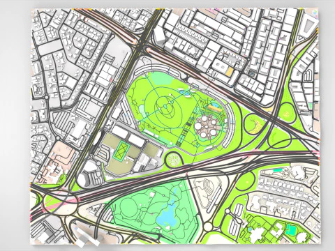 Cityscape Dubai UAE 3D Model