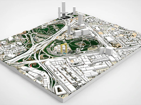 Cityscape Dubai UAE 3D Model