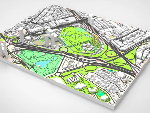 Cityscape Dubai UAE 3D Model