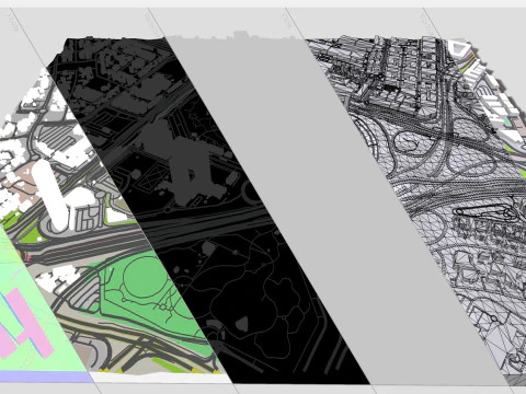 Cityscape Dubai UAE 3D Model