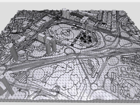 Cityscape Dubai UAE 3D Model