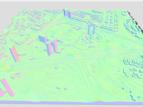 Cityscape Dubai UAE 3D Model