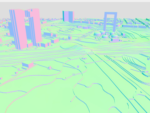 Paisagem urbana Dubai Emirados &Aacute;rabes Unidos Modelo 3D