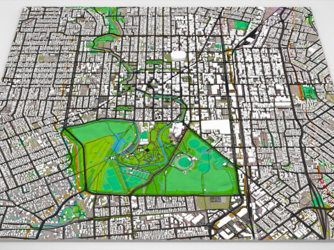 도시 크라이스트처치 뉴질랜드 3D 모델