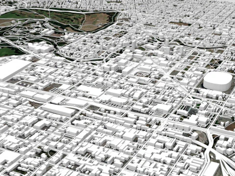 Cityscape Christchurch New Zealand 3D Model