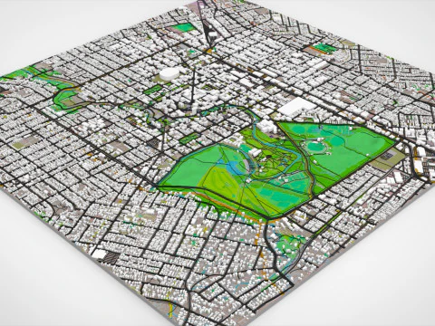 Cityscape Christchurch New Zealand 3D Model