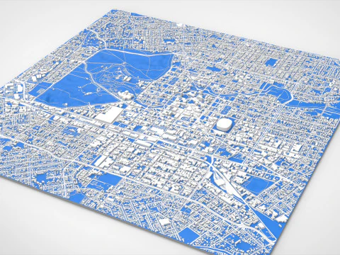 Cityscape Christchurch New Zealand 3D Model