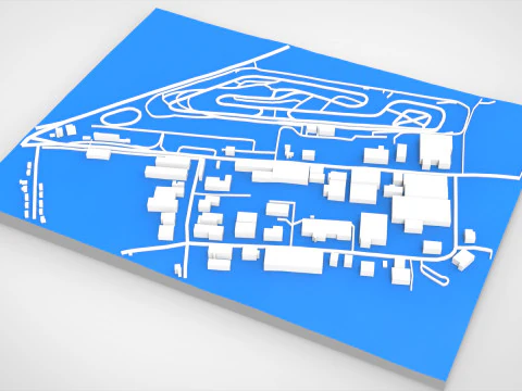 Il Circuito Jules Tascheny Belgio Modello 3D