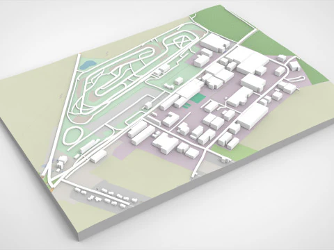 Il Circuito Jules Tascheny Belgio Modello 3D