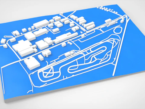 Il Circuito Jules Tascheny Belgio Modello 3D