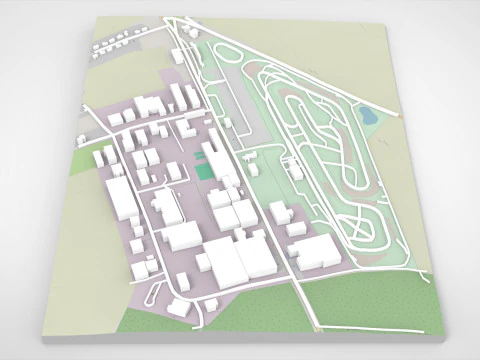 Il Circuito Jules Tascheny Belgio Modello 3D