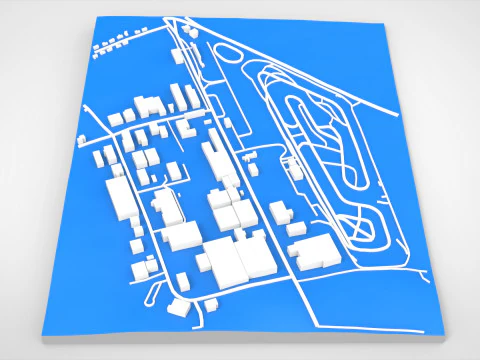Il Circuito Jules Tascheny Belgio Modello 3D