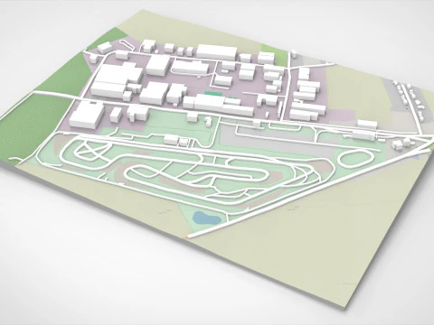 Il Circuito Jules Tascheny Belgio Modello 3D