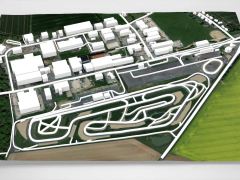 Il Circuito Jules Tascheny Belgio Modello 3D
