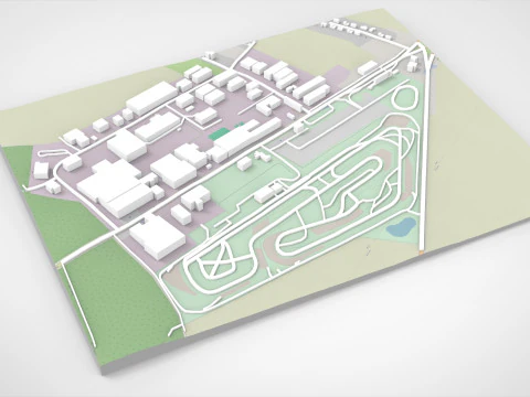 Il Circuito Jules Tascheny Belgio Modello 3D