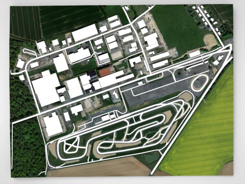 Il Circuito Jules Tascheny Belgio Modello 3D
