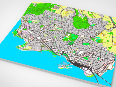 Paisaje urbano de Hamar Noruega Modelo 3D