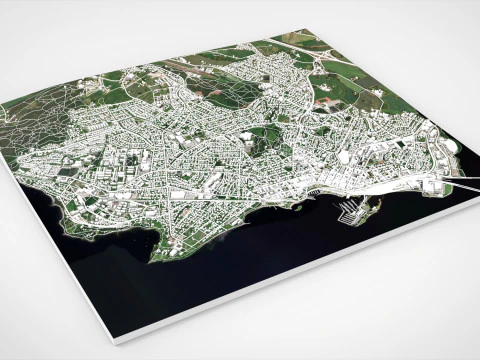 Cityscape Hamar Norway 3D Model