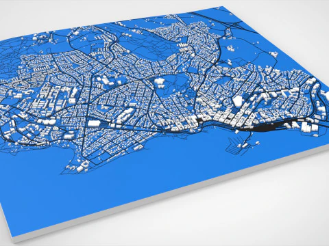 Cityscape Hamar Norway 3D Model