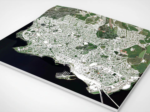 Cityscape Hamar Norway 3D Model