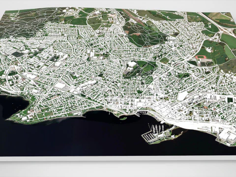 Cityscape Hamar Norway 3D Model