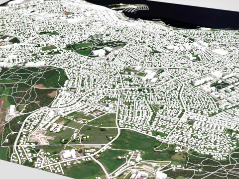 Cityscape Hamar Norway 3D Model