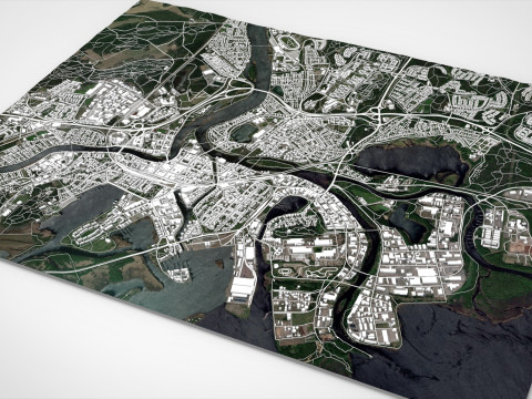 Cityscape Karlstad Sweden 3D Model