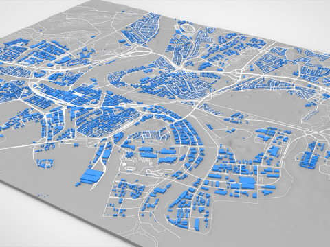 Cityscape Karlstad Sweden 3D Model